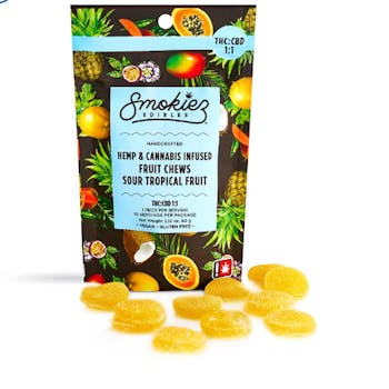 Smokiez: Sour Tropical Fruit 1:1 100mg